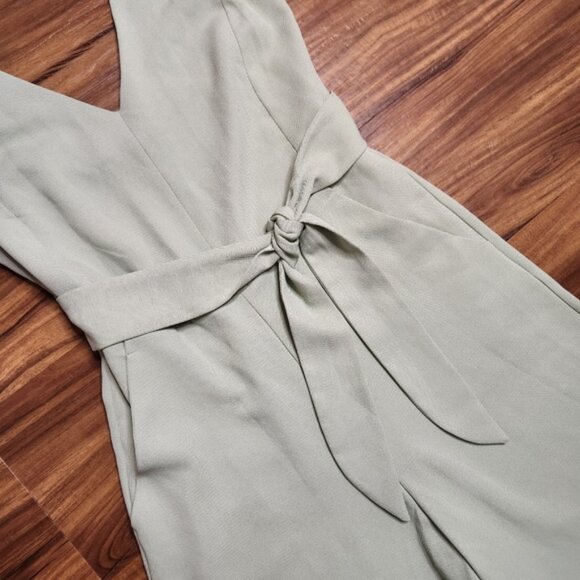 NWOT Shinestar Sage Tie Belt Jumpsuit Size Small - Picture 6 of 7